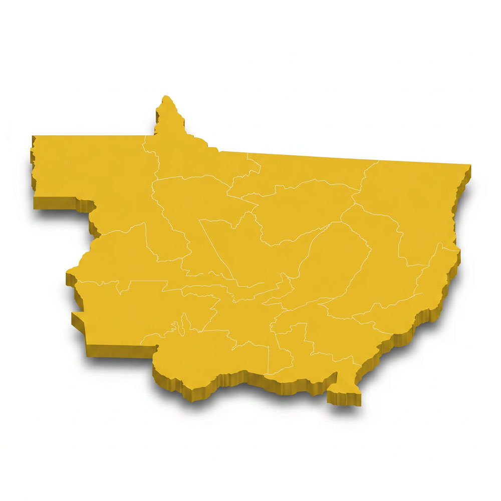 Mapa do estado de Mato Grosso